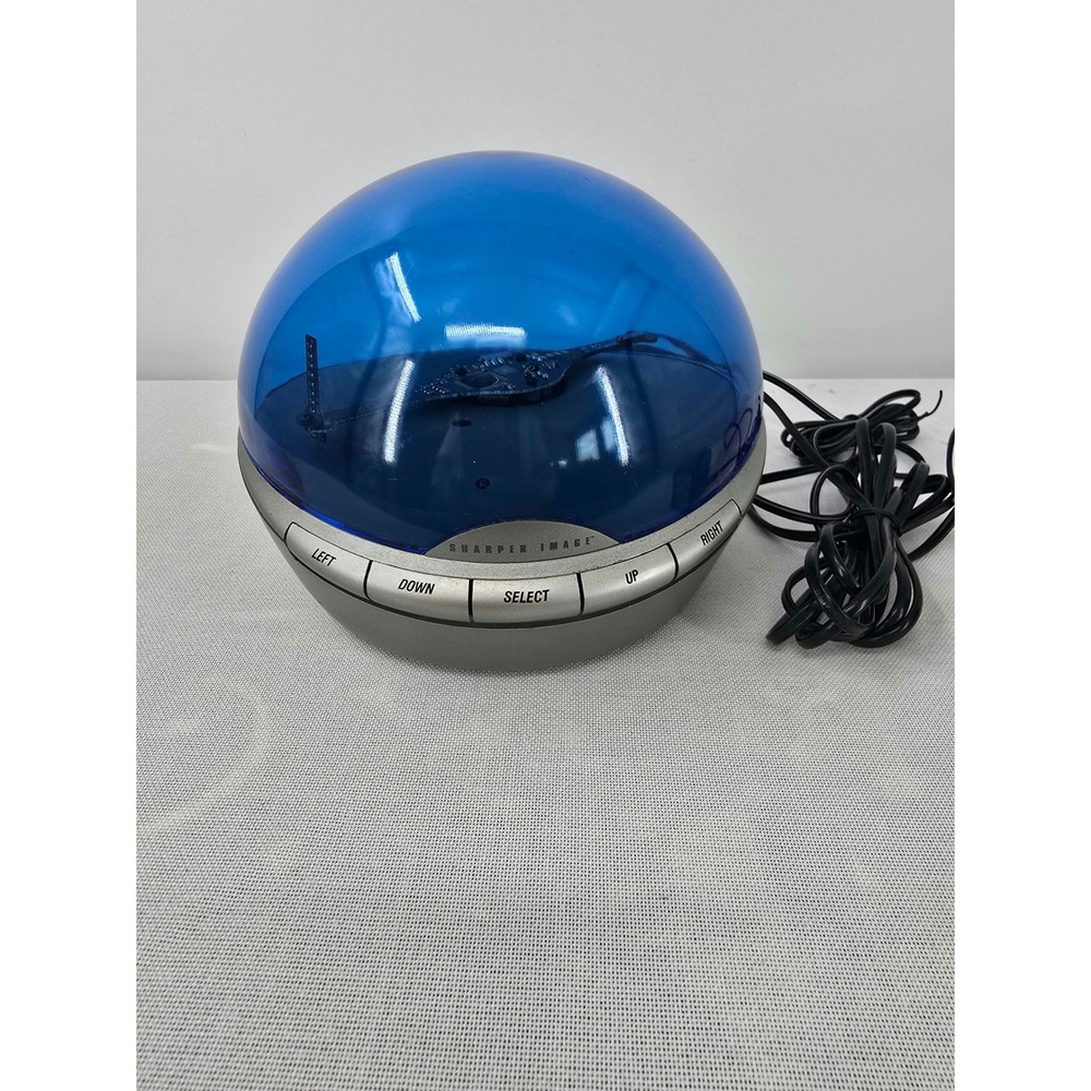 Sharper Image Info Globe Scrolling LED Message Center Caller ID Blue WI701 Y2K
